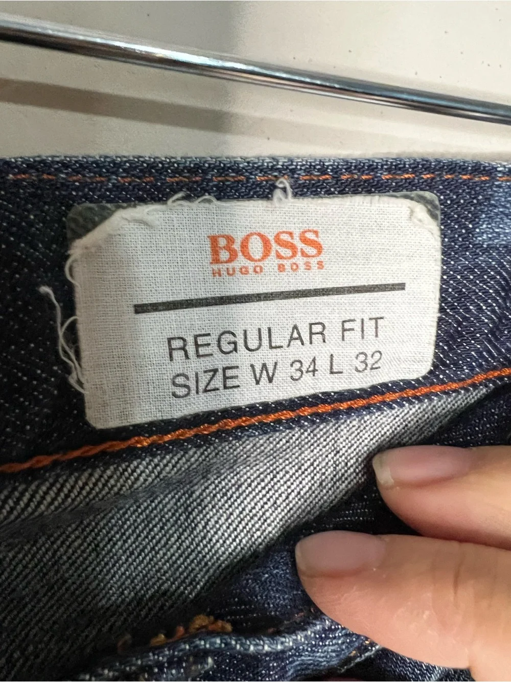 Boss by Hugo Boss Men’s Button Fly Regular Fit Straight Denim Jeans